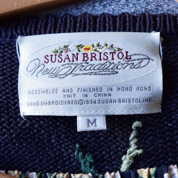 SUSAN BRISTOL Vintage Knit Cardigan and Floral Maxi Skirt Bundle Multicolor Sz M - Picture 5 of 9